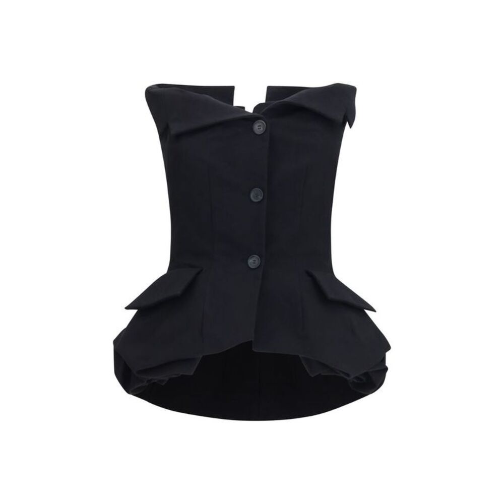 Magda Butrym Black Silk Women's Blouse